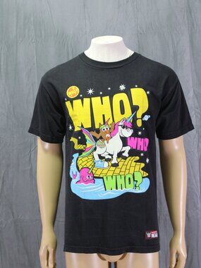 Pro Wrestling Shirt - The New Day Who Owl Graphic - Men's Medium